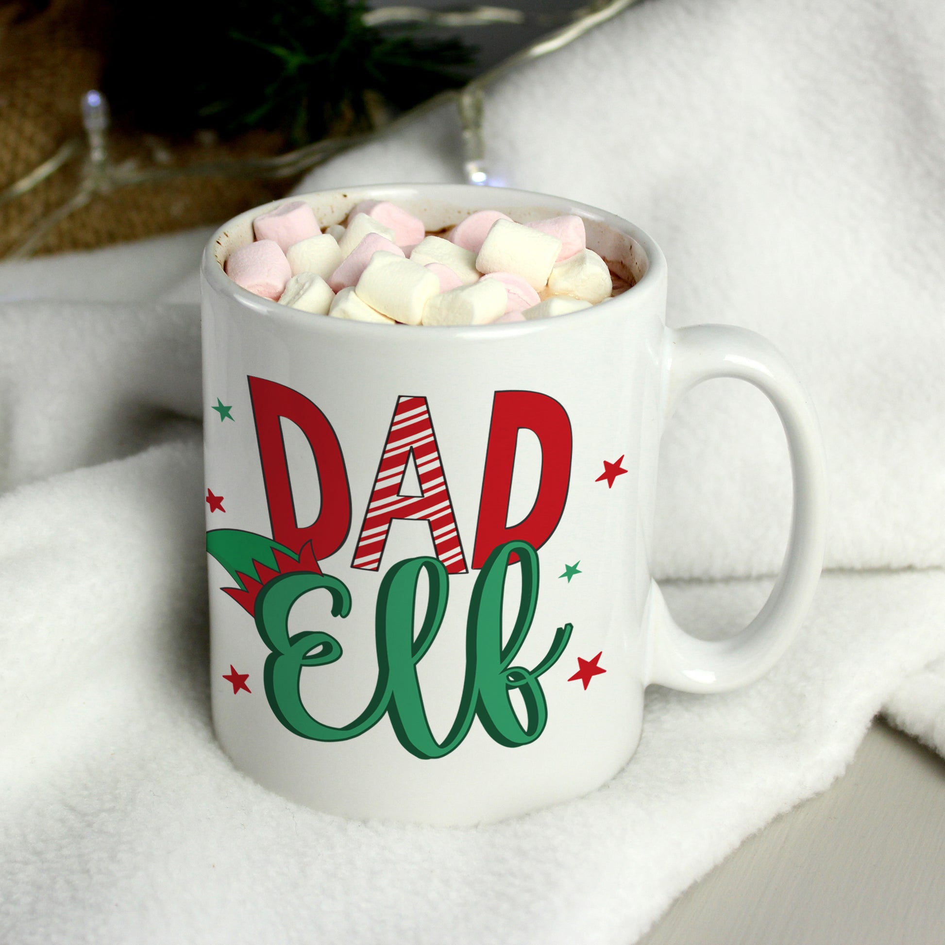 Personalised Dad Elf Mug - MK&JD Gifts