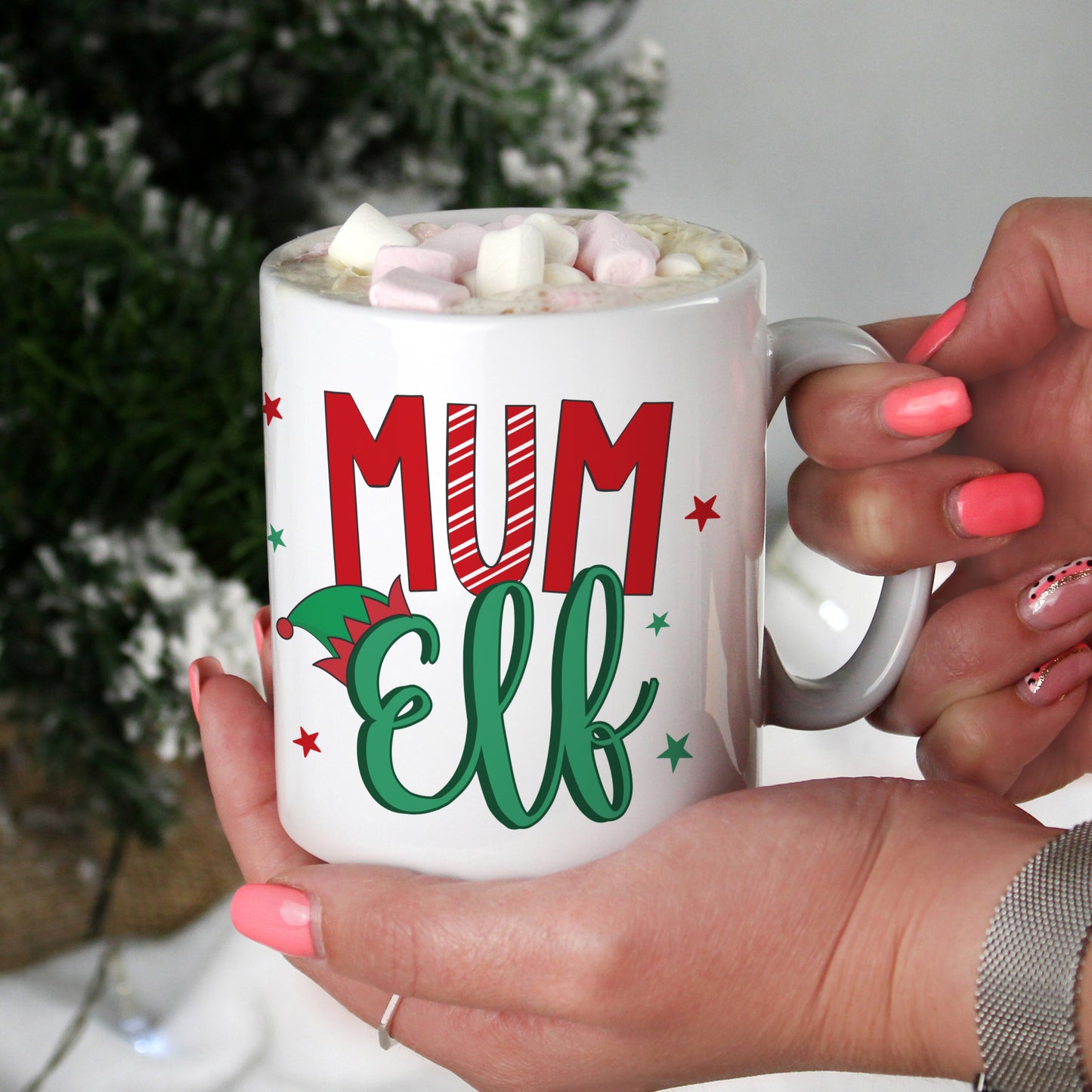 Personalised Mum Elf Mug - MK&JD Gifts