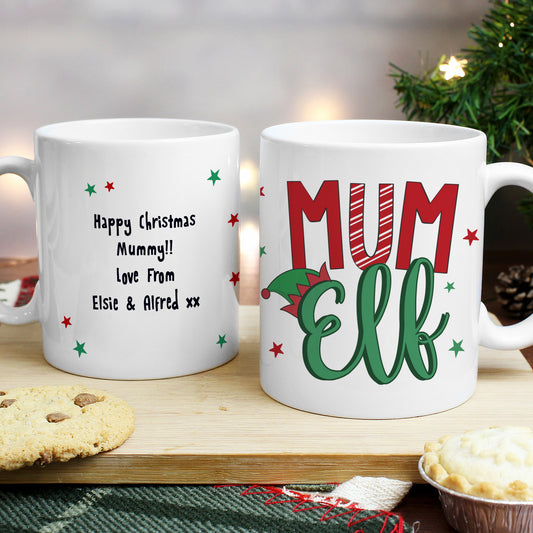 Personalised Mum Elf Mug - MK&JD Gifts