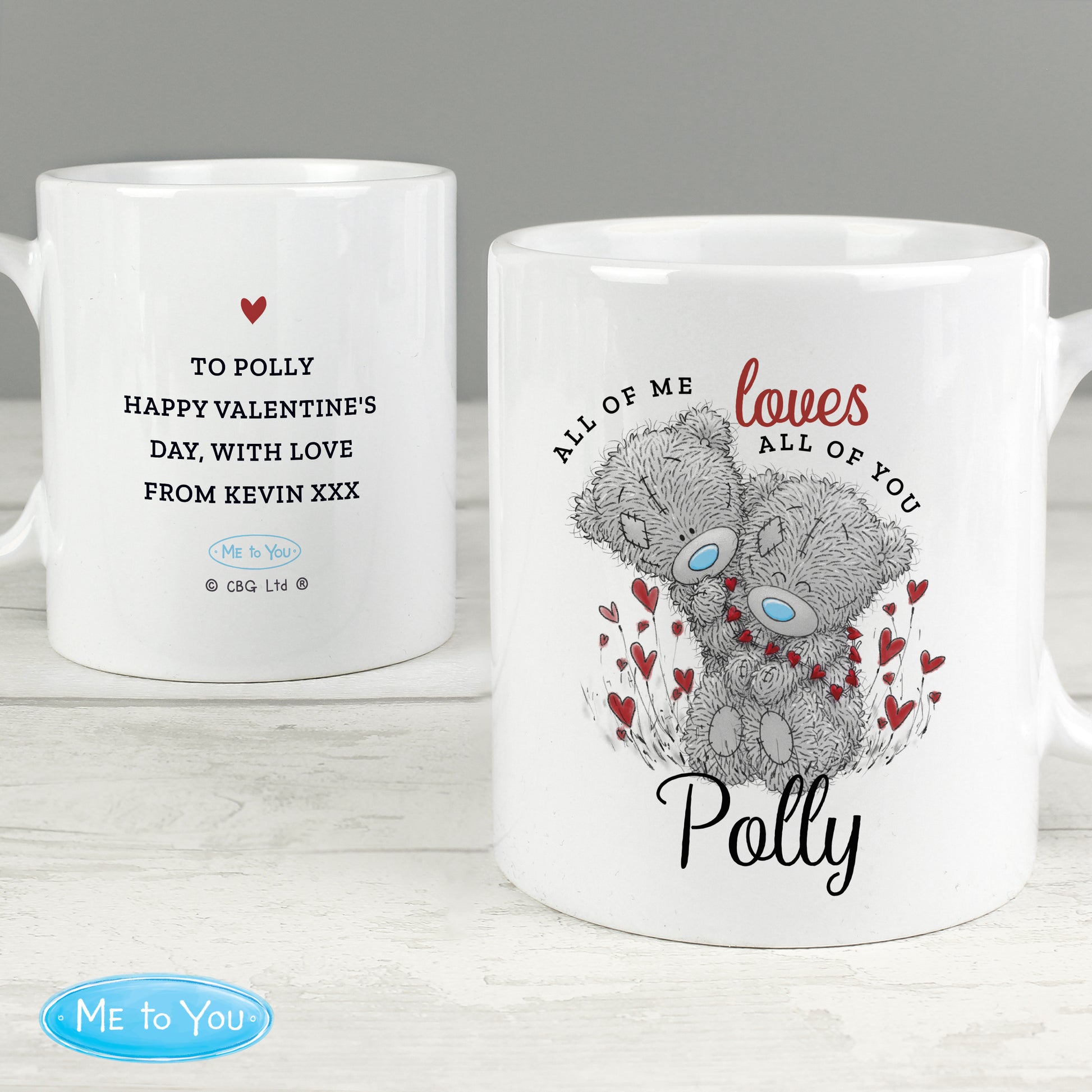 Personalised Me to You Valentine Mug - MK&JD Gifts
