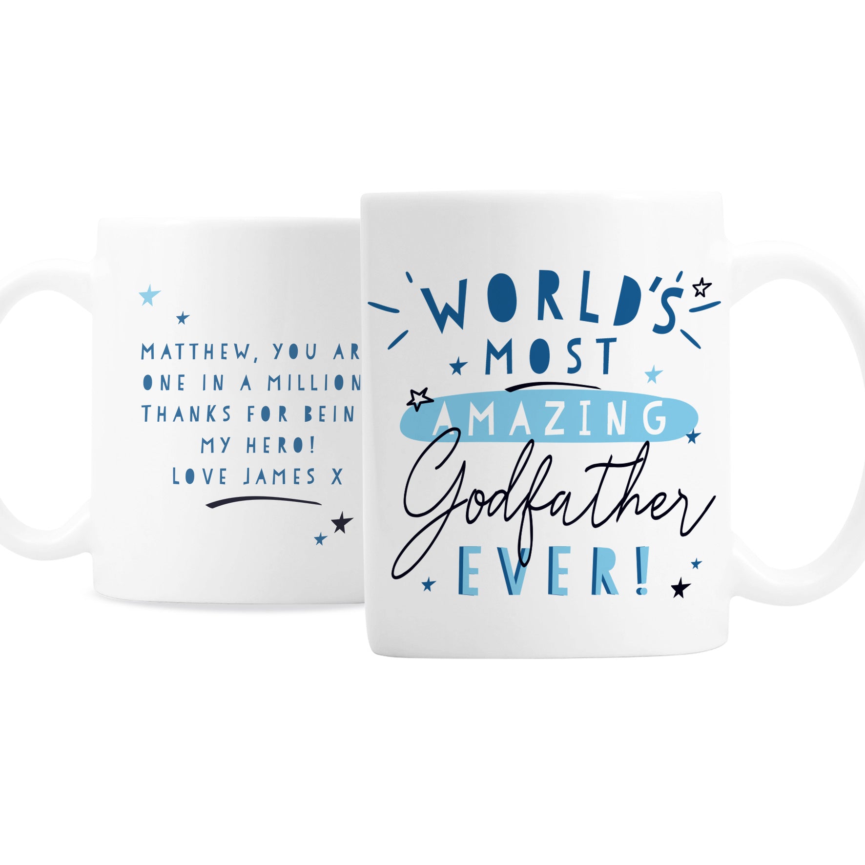 Personalised World's Most Amazing Godfather Mug - MK&JD Gifts
