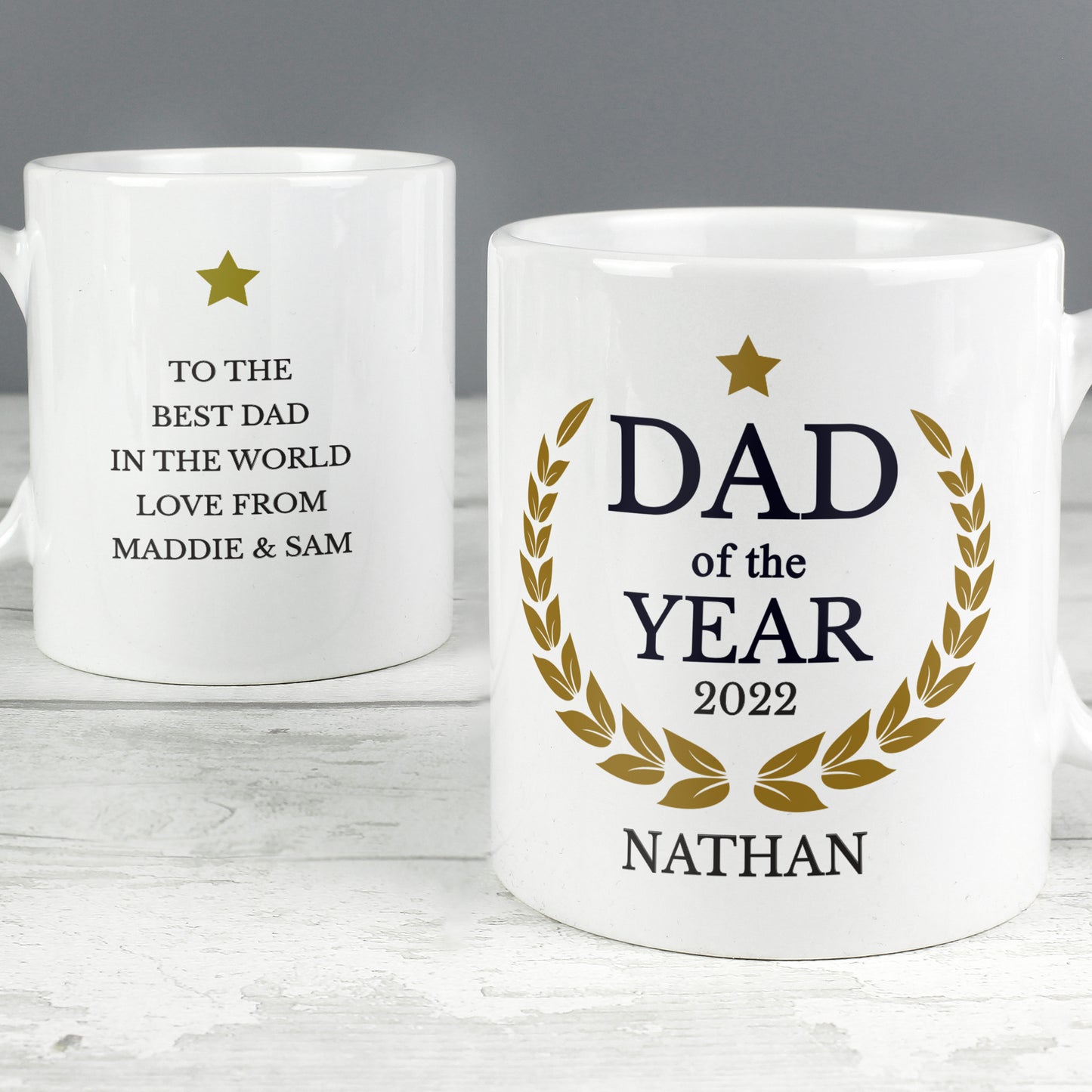Personalised Dad of the Year Mug - MK&JD Gifts