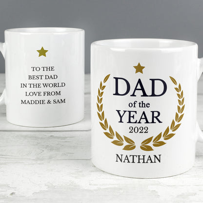 Personalised Dad of the Year Mug - MK&JD Gifts