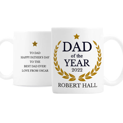 Personalised Dad of the Year Mug - MK&JD Gifts