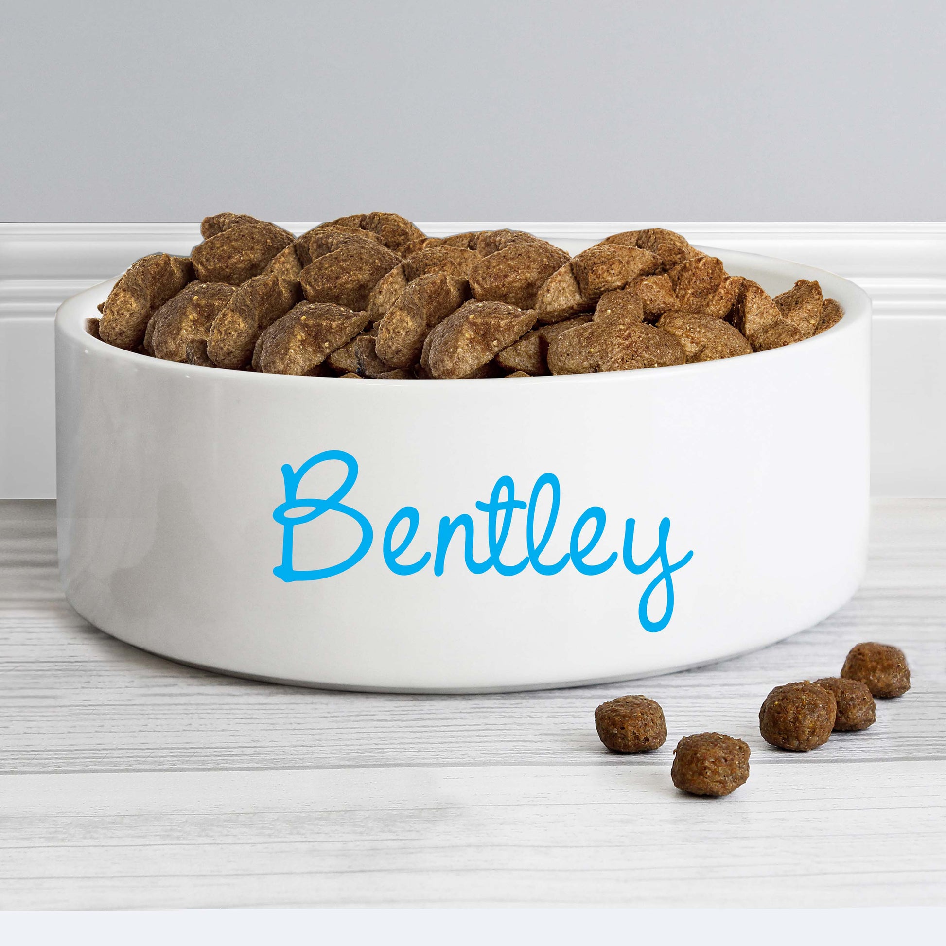 Personalised Blue Name 14cm Medium Pet Bowl - MK&JD Gifts