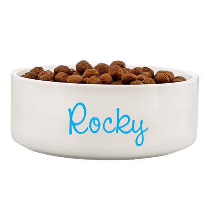 Personalised Blue Name 14cm Medium Pet Bowl - MK&JD Gifts