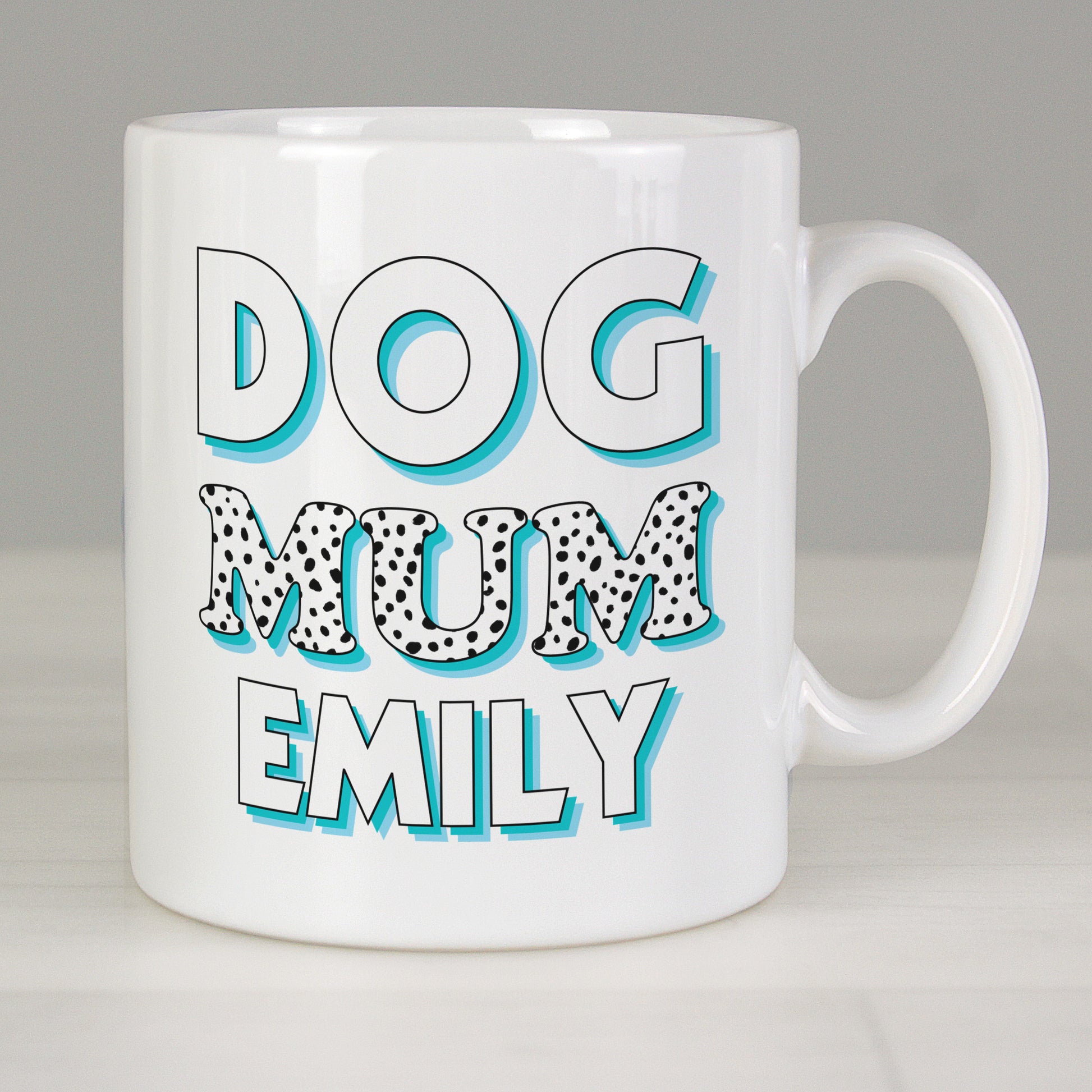 Personalised Dog Mum Blue Spots Mug - MK&JD Gifts