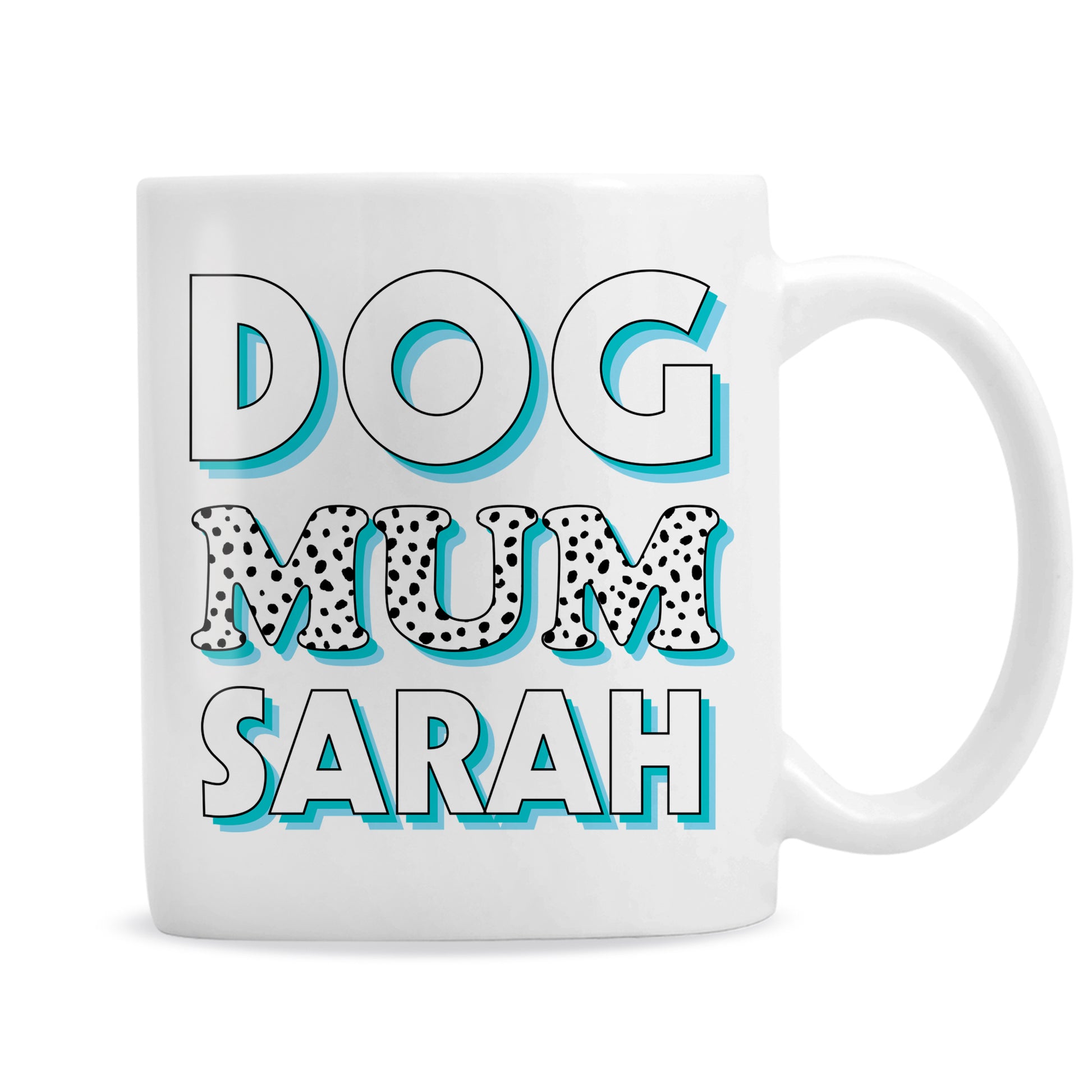 Personalised Dog Mum Blue Spots Mug - MK&JD Gifts