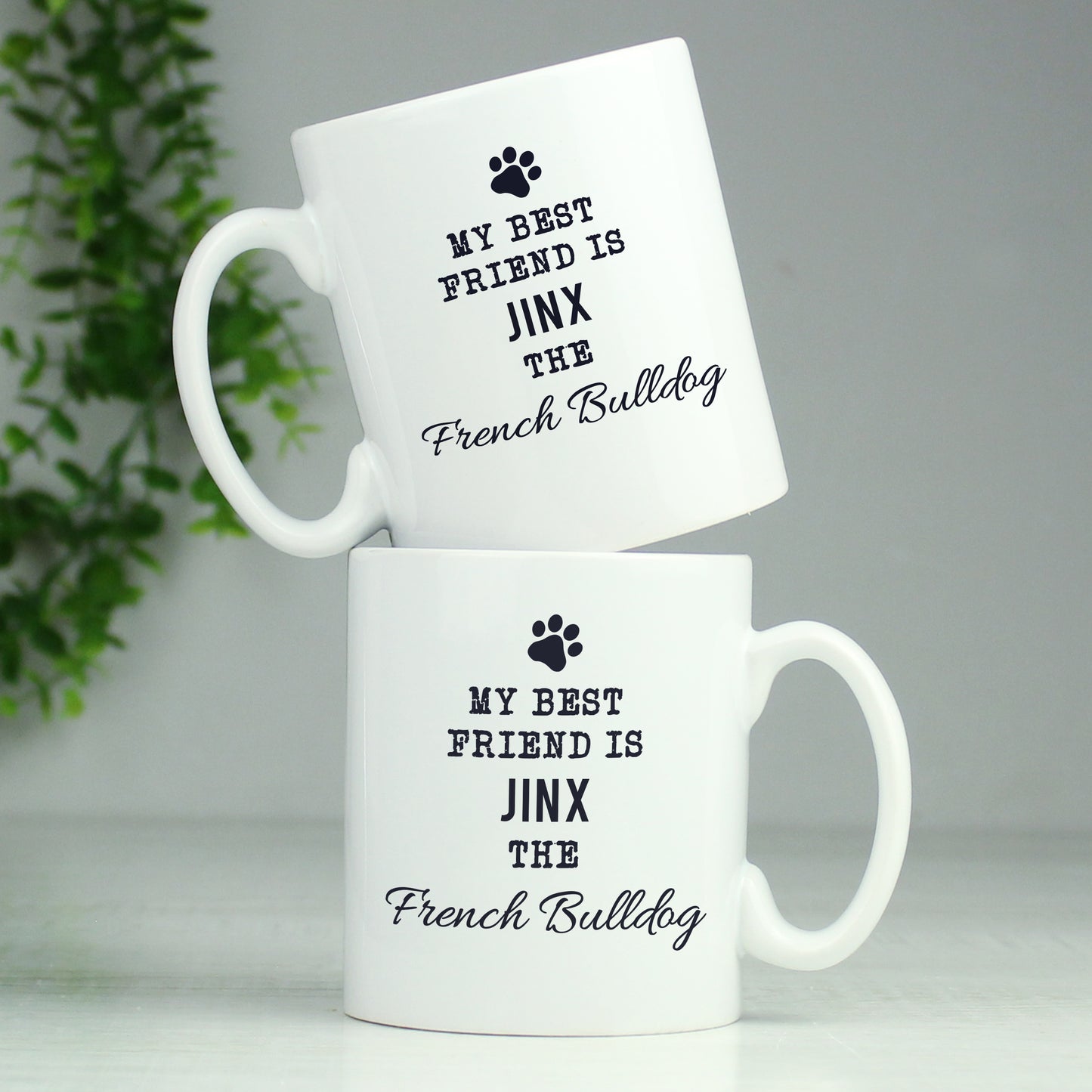 Personalised Paw Print Dog Breed Mug - MK&JD Gifts