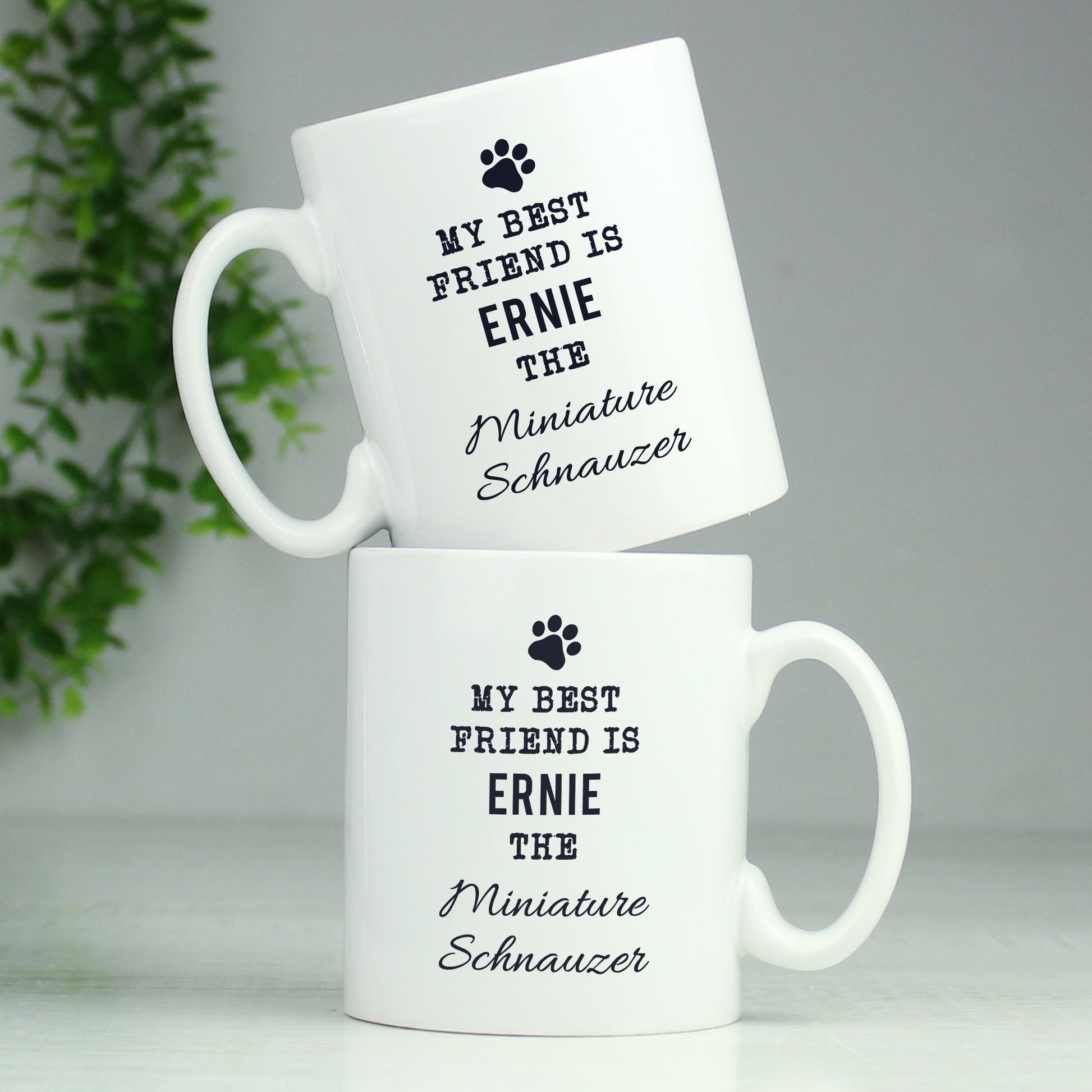 Personalised Paw Print Dog Breed Mug - MK&JD Gifts