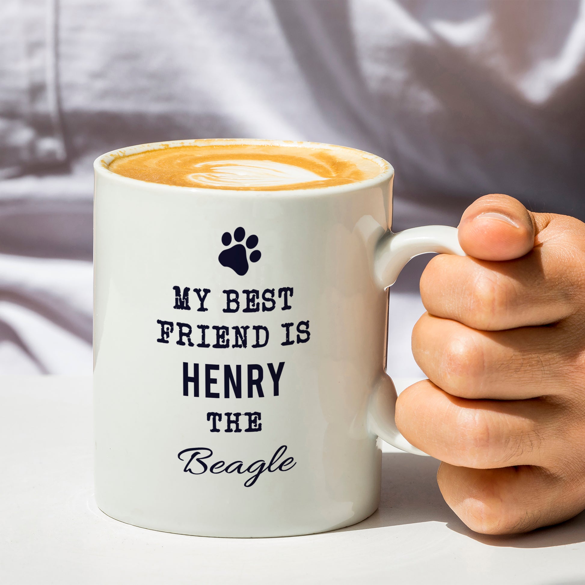 Personalised Paw Print Dog Breed Mug - MK&JD Gifts