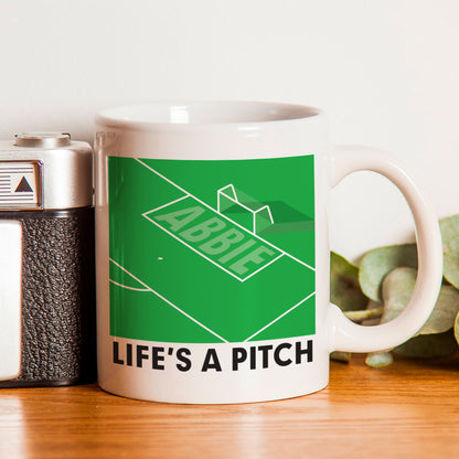Personalised Life's A Pitch Mug - MK&JD Gifts