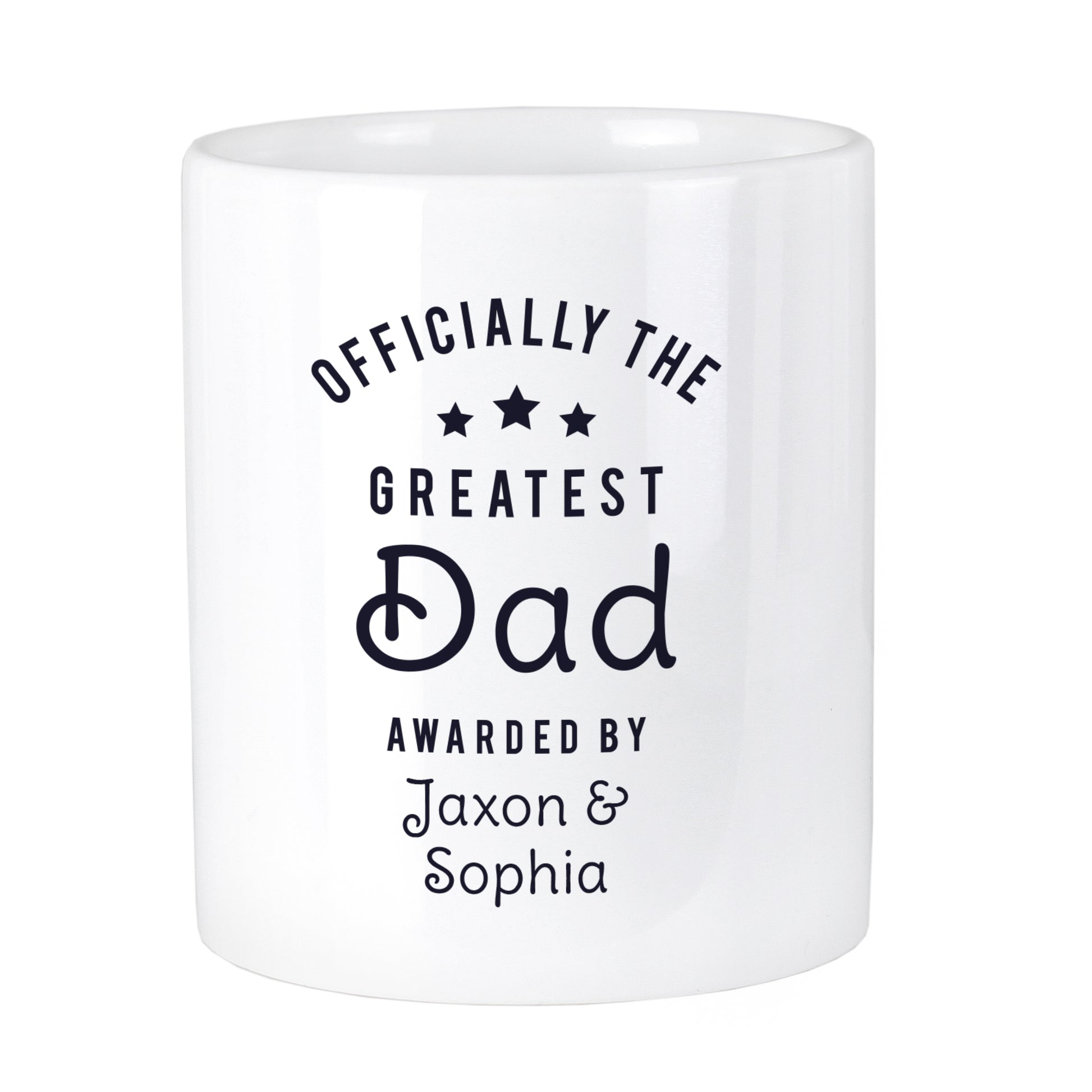 Personalised Officially The Greatest Ceramic Storage Pot - MK&JD Gifts