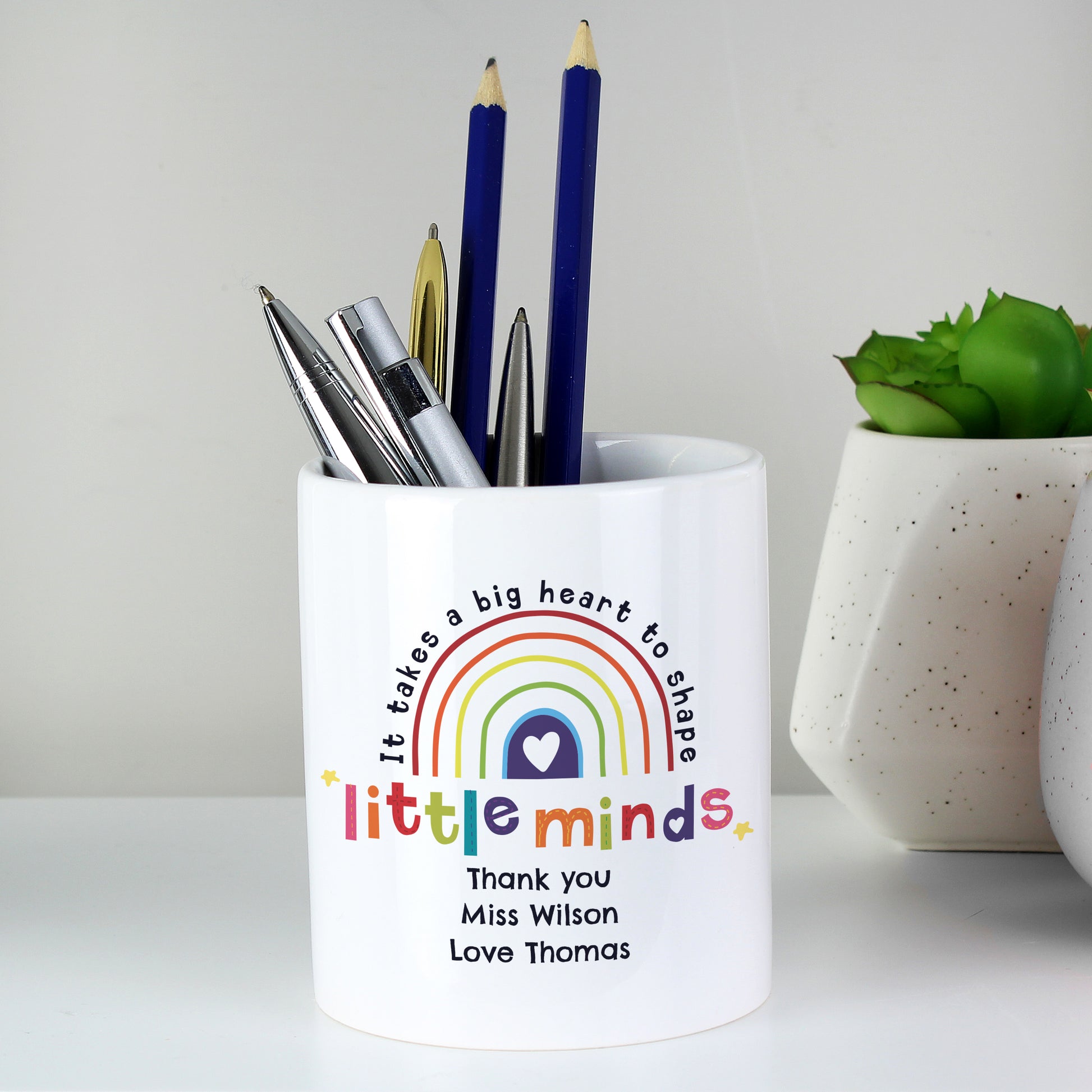 Personalised Shape Little Minds Ceramic Storage Pot - MK&JD Gifts