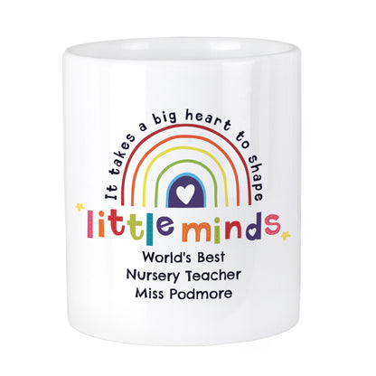 Personalised Shape Little Minds Ceramic Storage Pot - MK&JD Gifts
