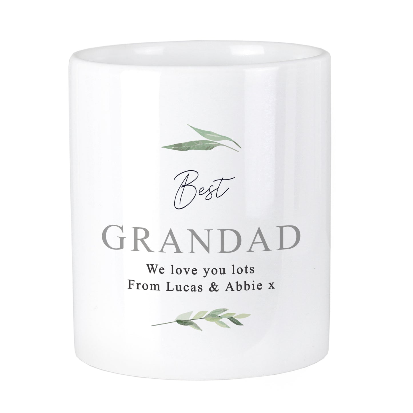 Personalised Free Text Botanical Ceramic Storage Pot - MK&JD Gifts