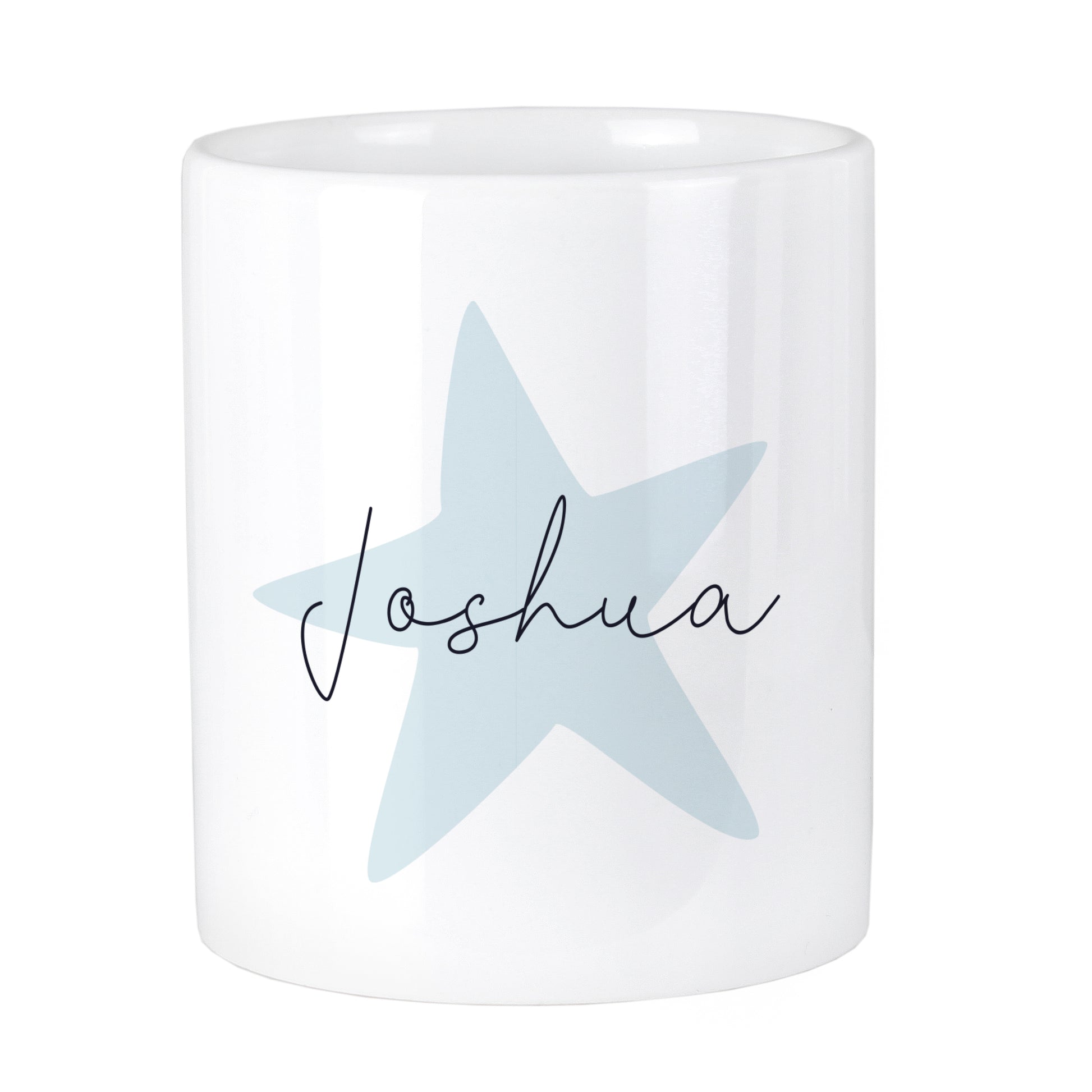 Personalised Blue Star Ceramic Storage Pot - MK&JD Gifts