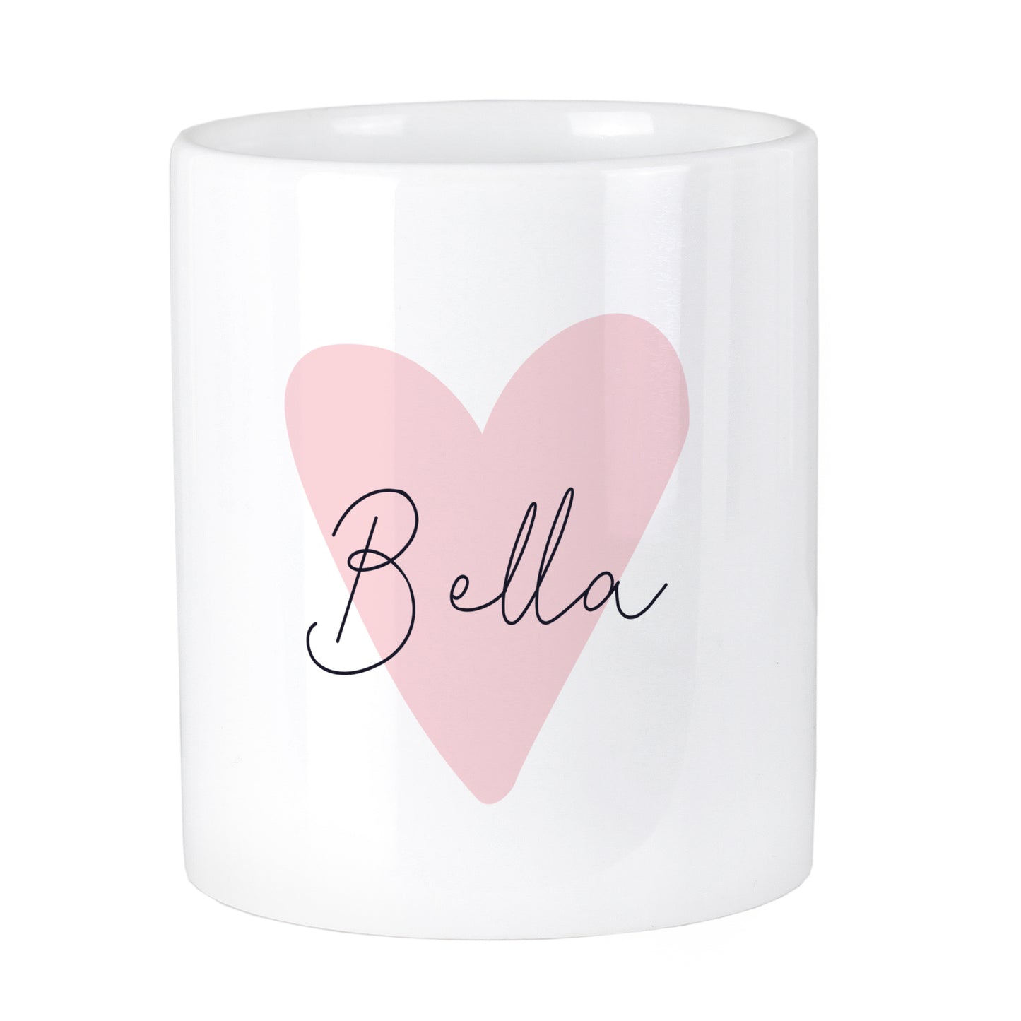 Personalised Pink Heart Ceramic Storage Pot - MK&JD Gifts