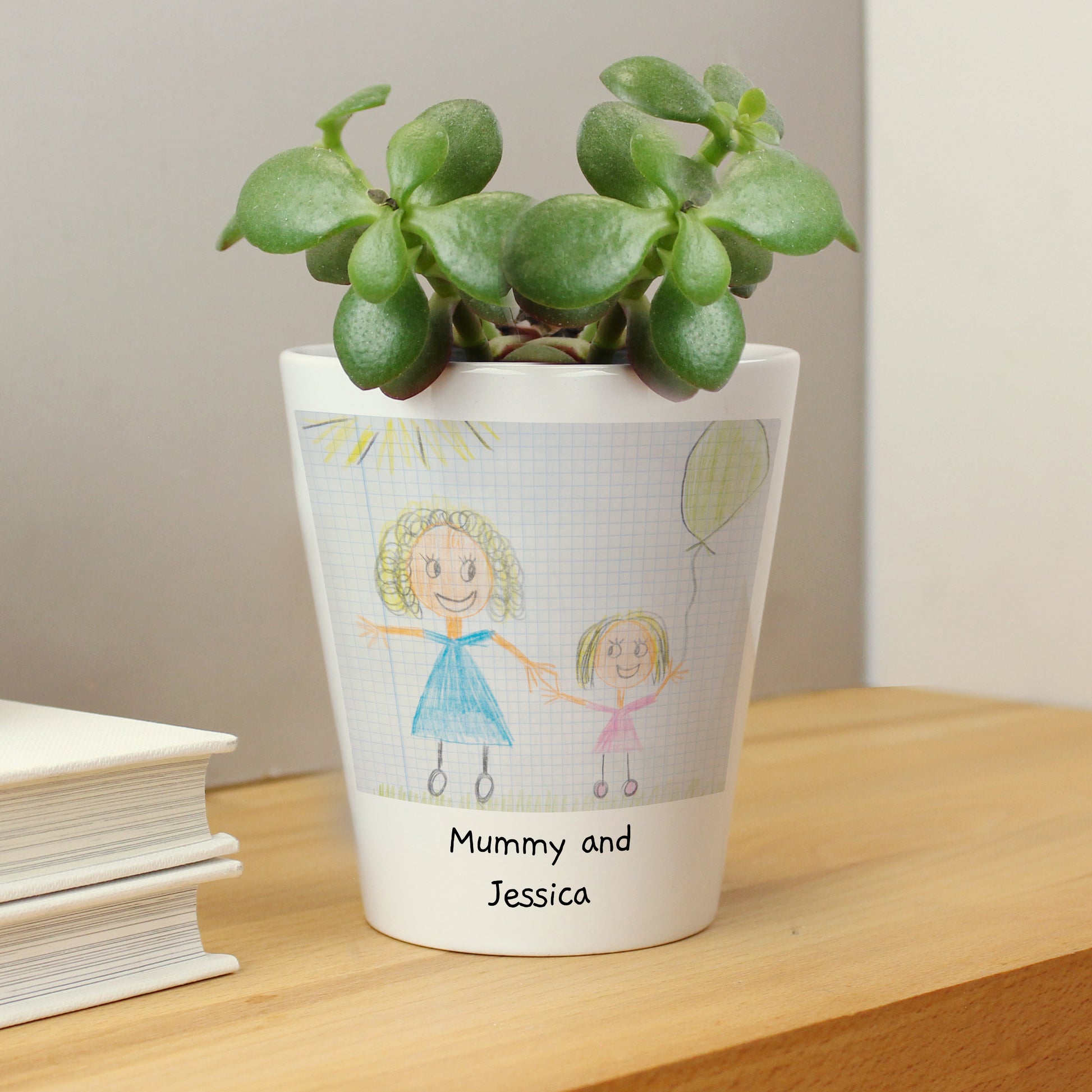 Personalised Childrens Drawing Photo Upload Plant Pot - MK&JD Gifts
