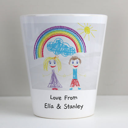 Personalised Childrens Drawing Photo Upload Plant Pot - MK&JD Gifts