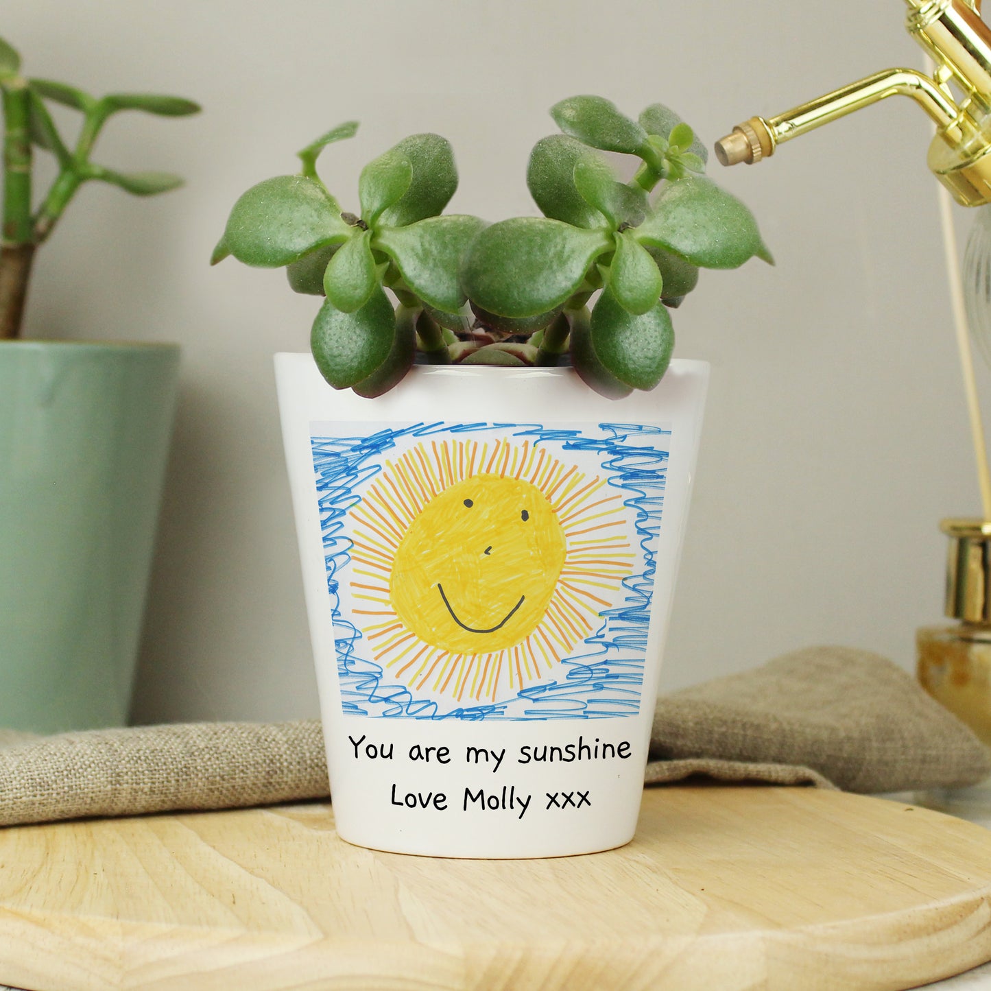 Personalised Childrens Drawing Photo Upload Plant Pot - MK&JD Gifts