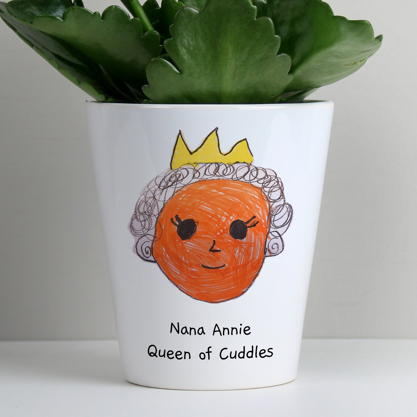Personalised Childrens Drawing Photo Upload Plant Pot - MK&JD Gifts