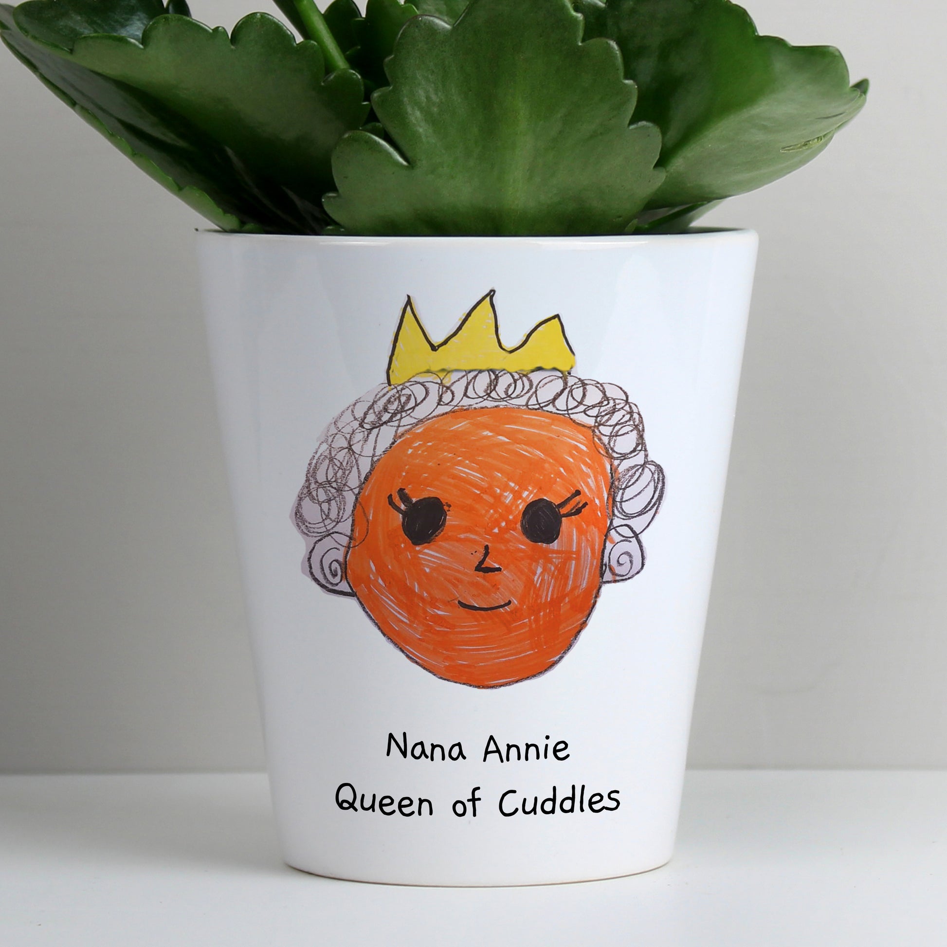 Personalised Childrens Drawing Photo Upload Plant Pot - MK&JD Gifts