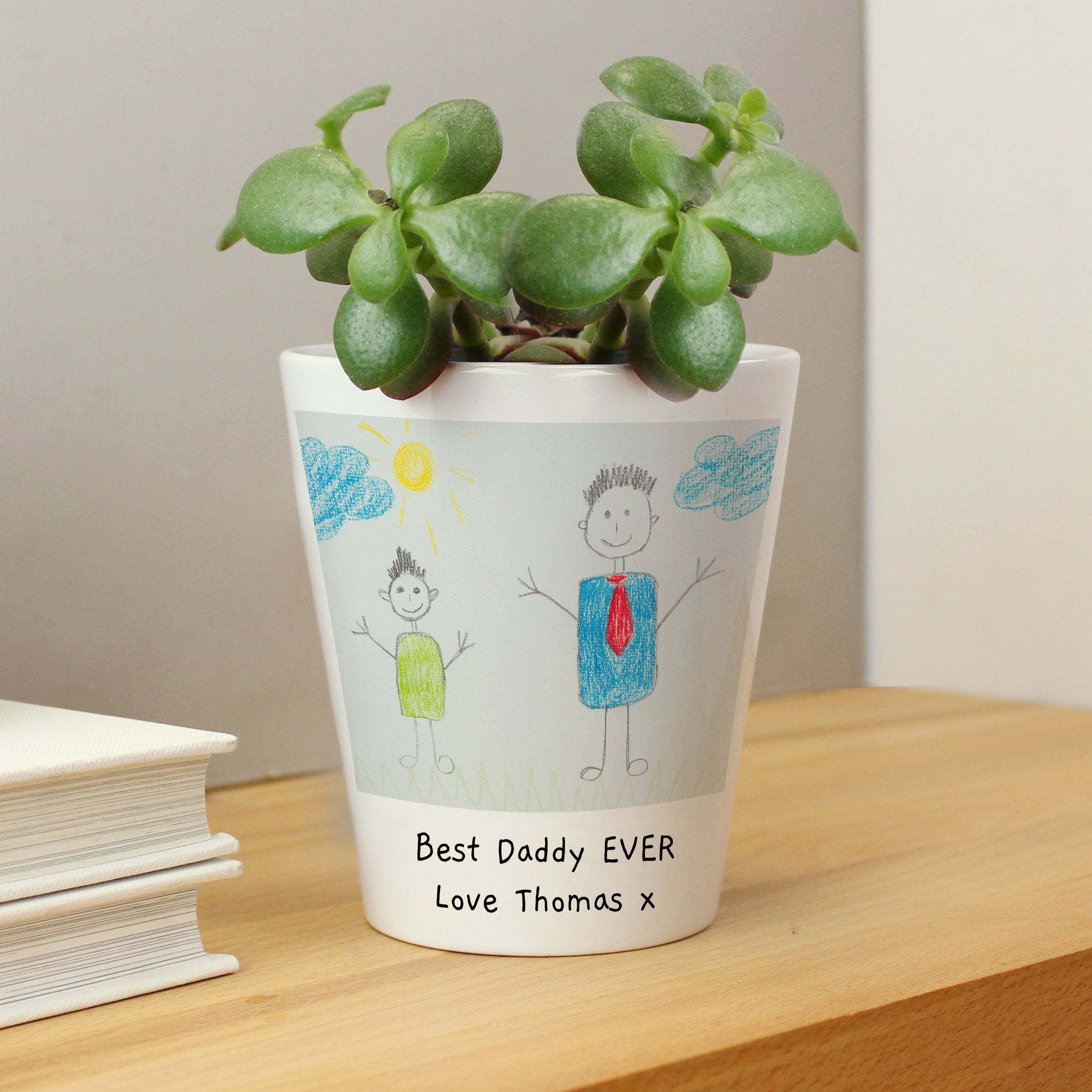 Personalised Childrens Drawing Photo Upload Plant Pot - MK&JD Gifts