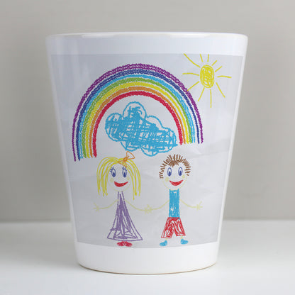 Personalised Childrens Drawing Photo Upload Plant Pot - MK&JD Gifts