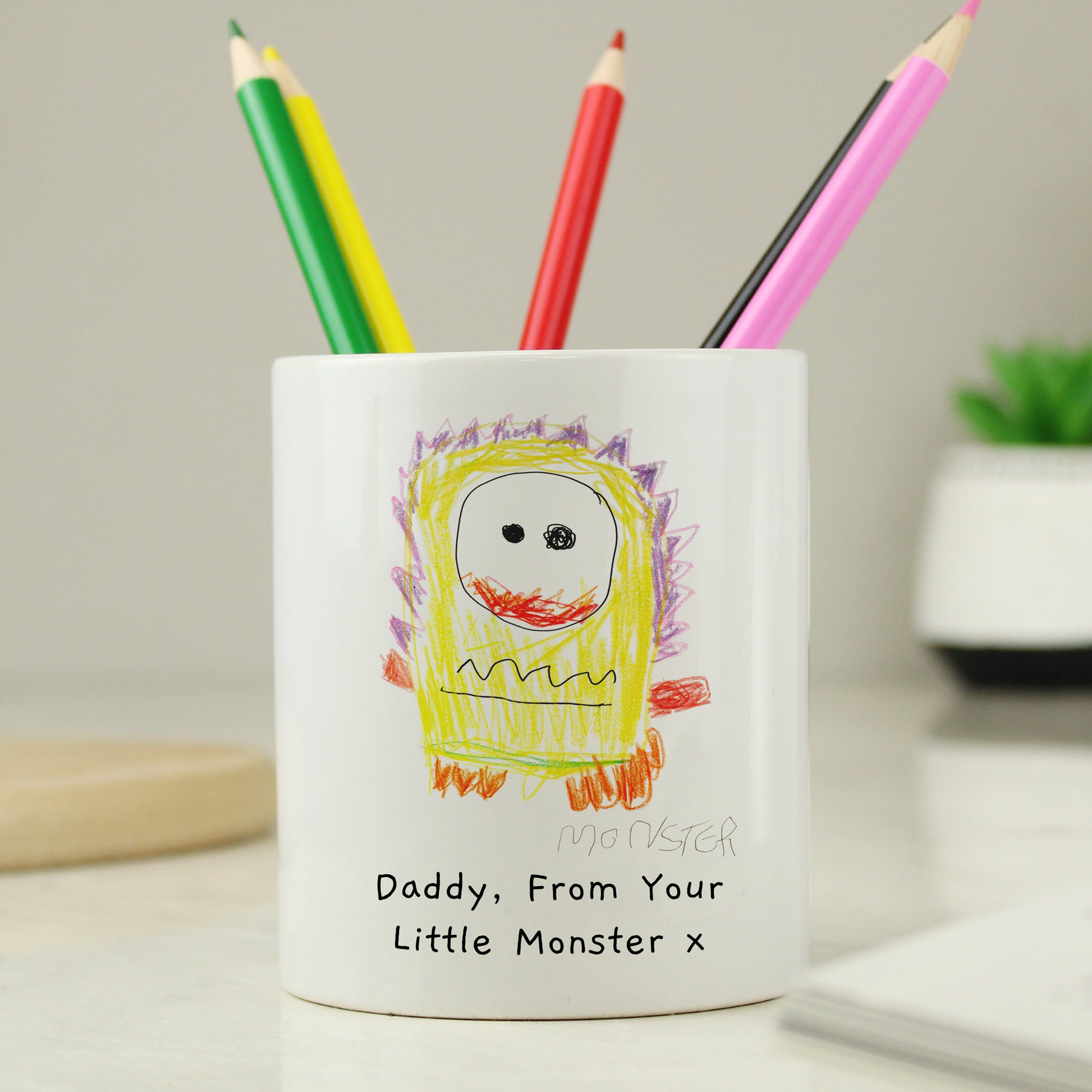 Personalised Childrens Drawing Photo Storage Pot - MK&JD Gifts