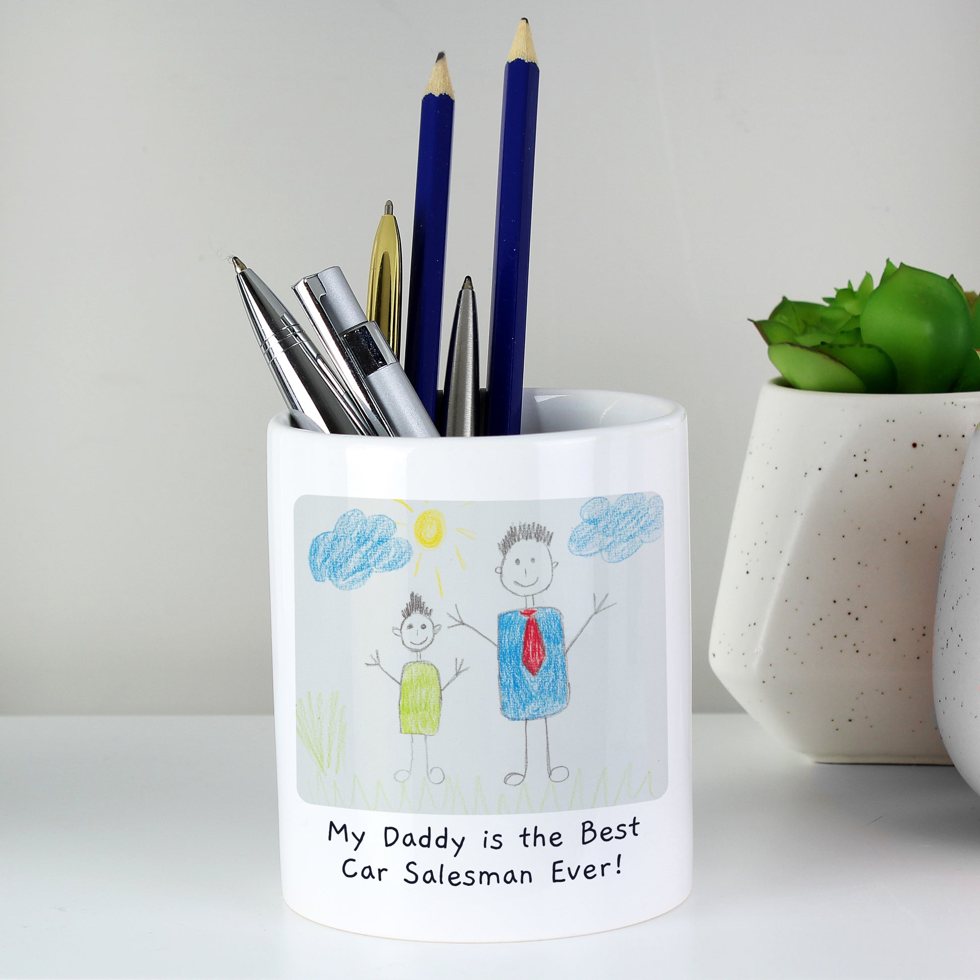 Personalised Childrens Drawing Photo Storage Pot - MK&JD Gifts