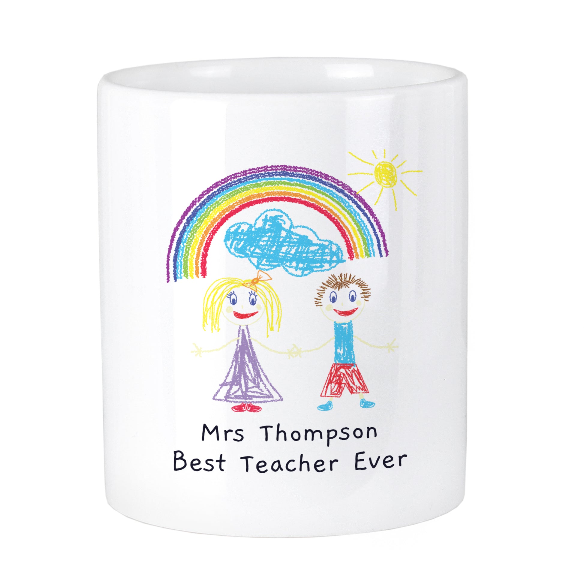 Personalised Childrens Drawing Photo Storage Pot - MK&JD Gifts