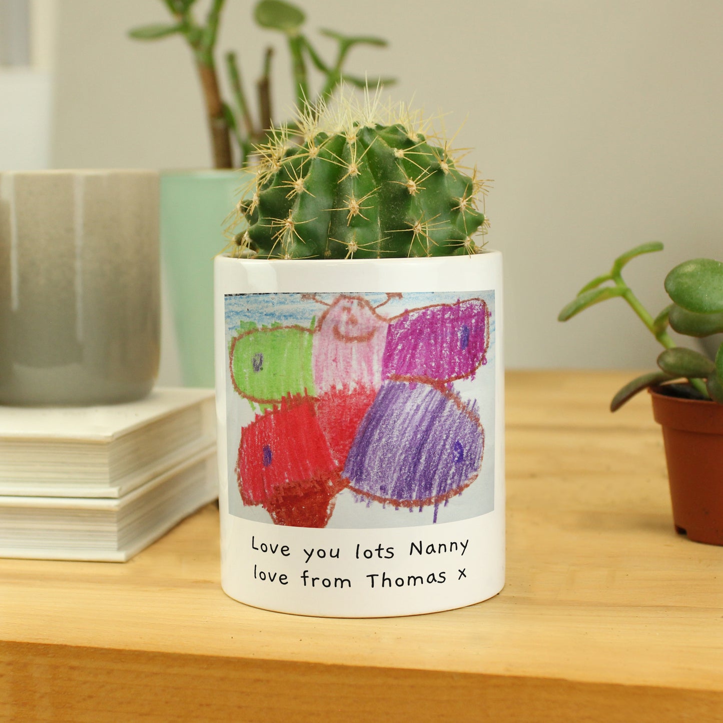 Personalised Childrens Drawing Photo Storage Pot - MK&JD Gifts