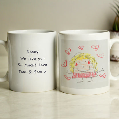 Personalised Childrens Drawing Photo Upload Mug - MK&JD Gifts