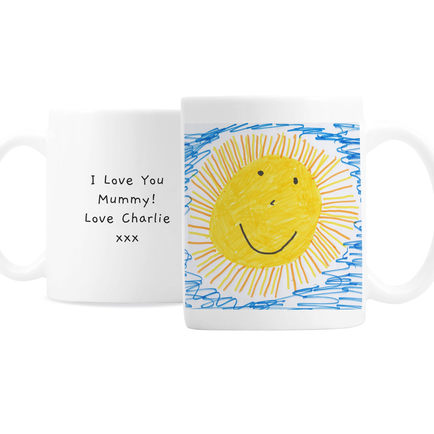 Personalised Childrens Drawing Photo Upload Mug - MK&JD Gifts