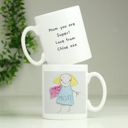 Personalised Childrens Drawing Photo Upload Mug - MK&JD Gifts