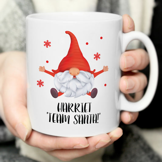 Personalised Red Gonk Christmas Mug - MK&JD Gifts