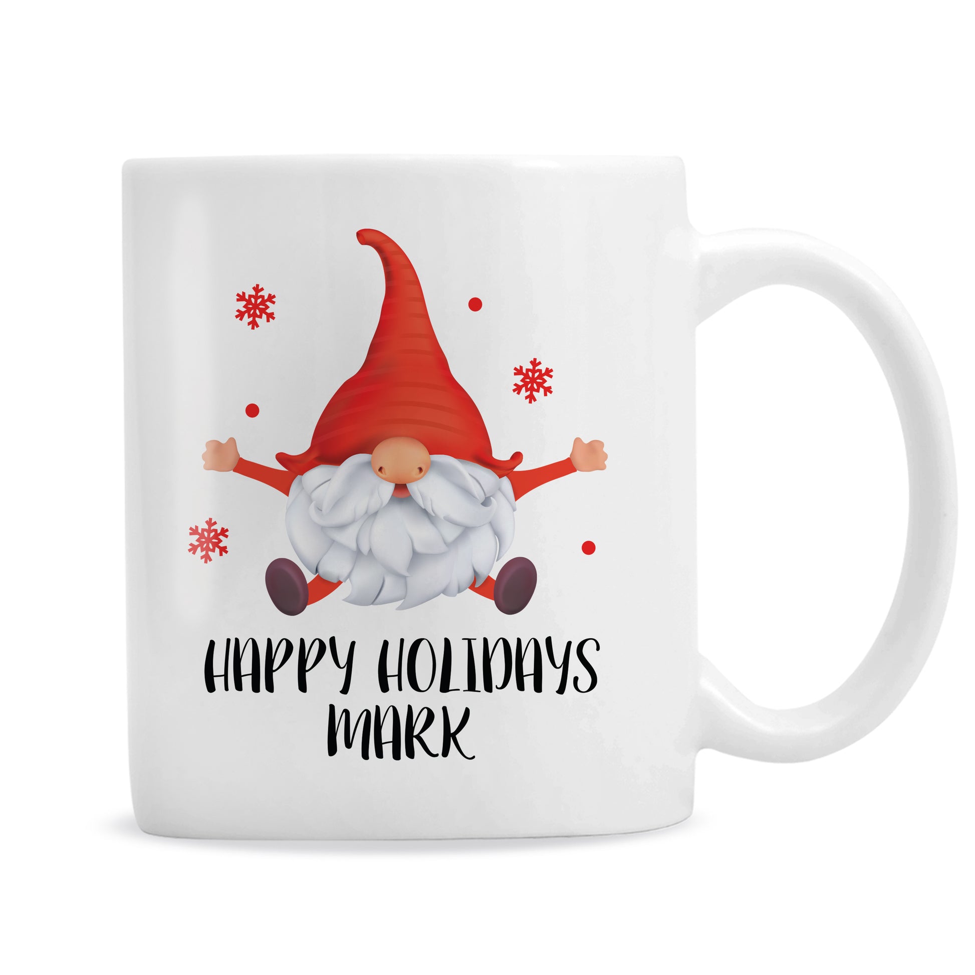 Personalised Red Gonk Christmas Mug - MK&JD Gifts