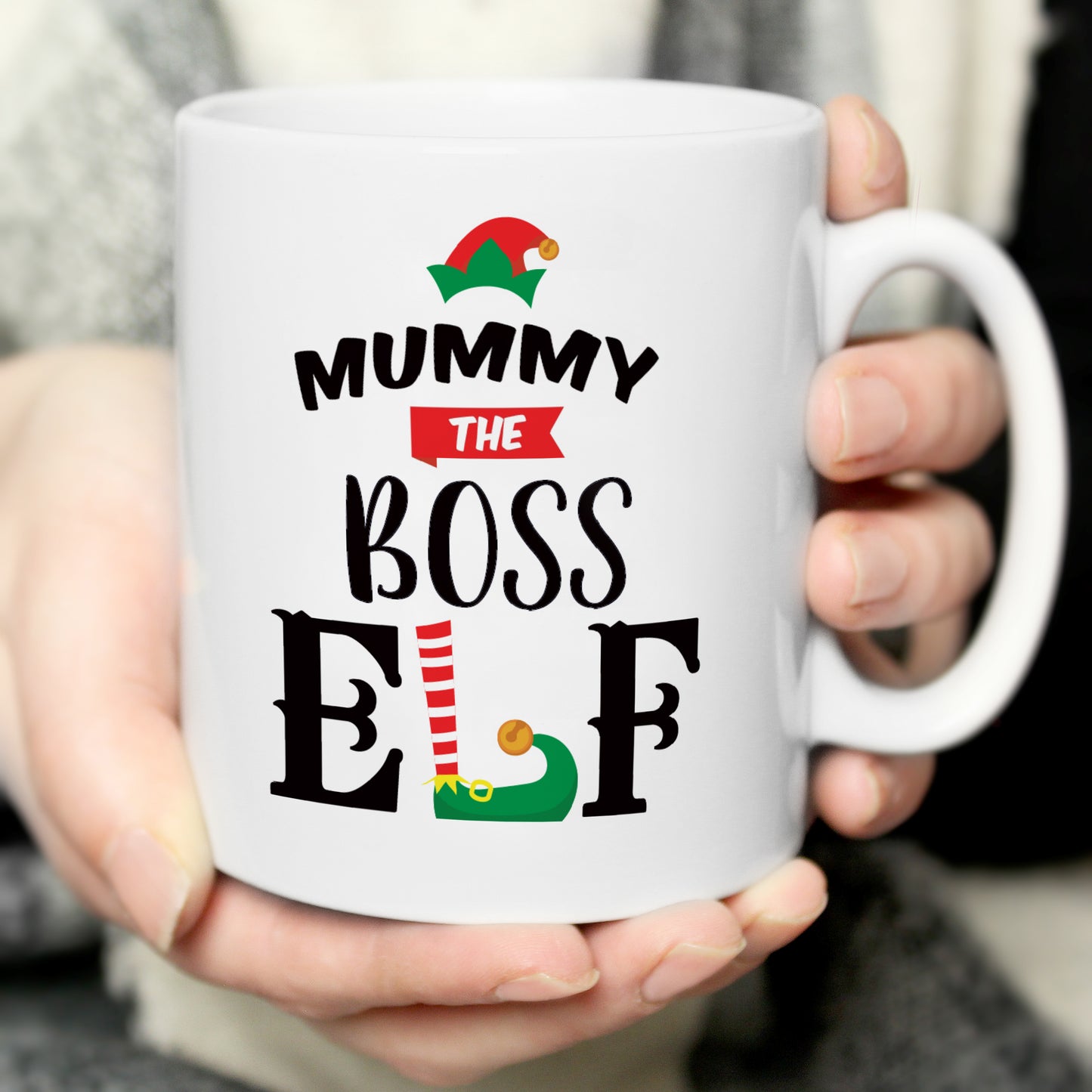 Personalised Elf Christmas Mug - MK&JD Gifts