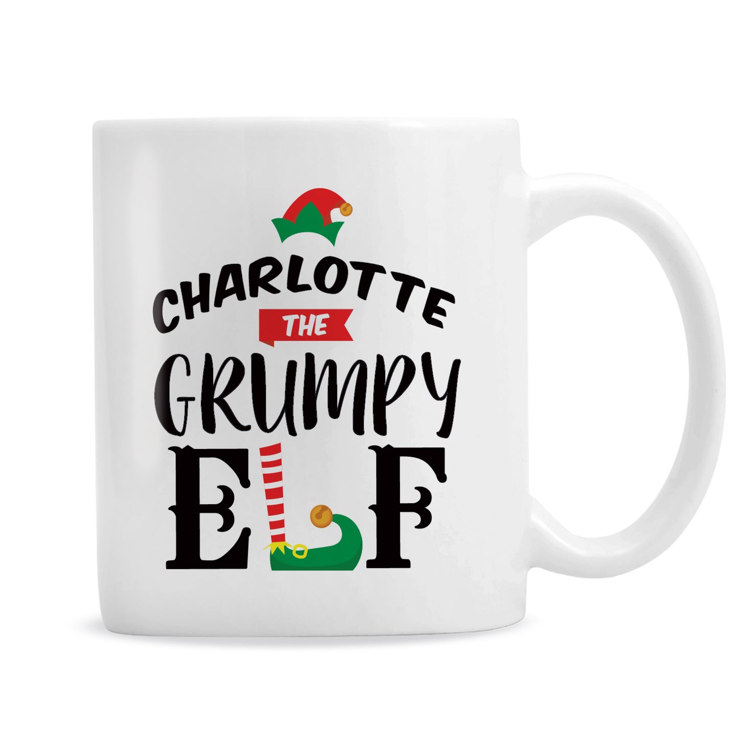Personalised Elf Christmas Mug - MK&JD Gifts