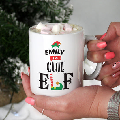 Personalised Elf Christmas Mug - MK&JD Gifts