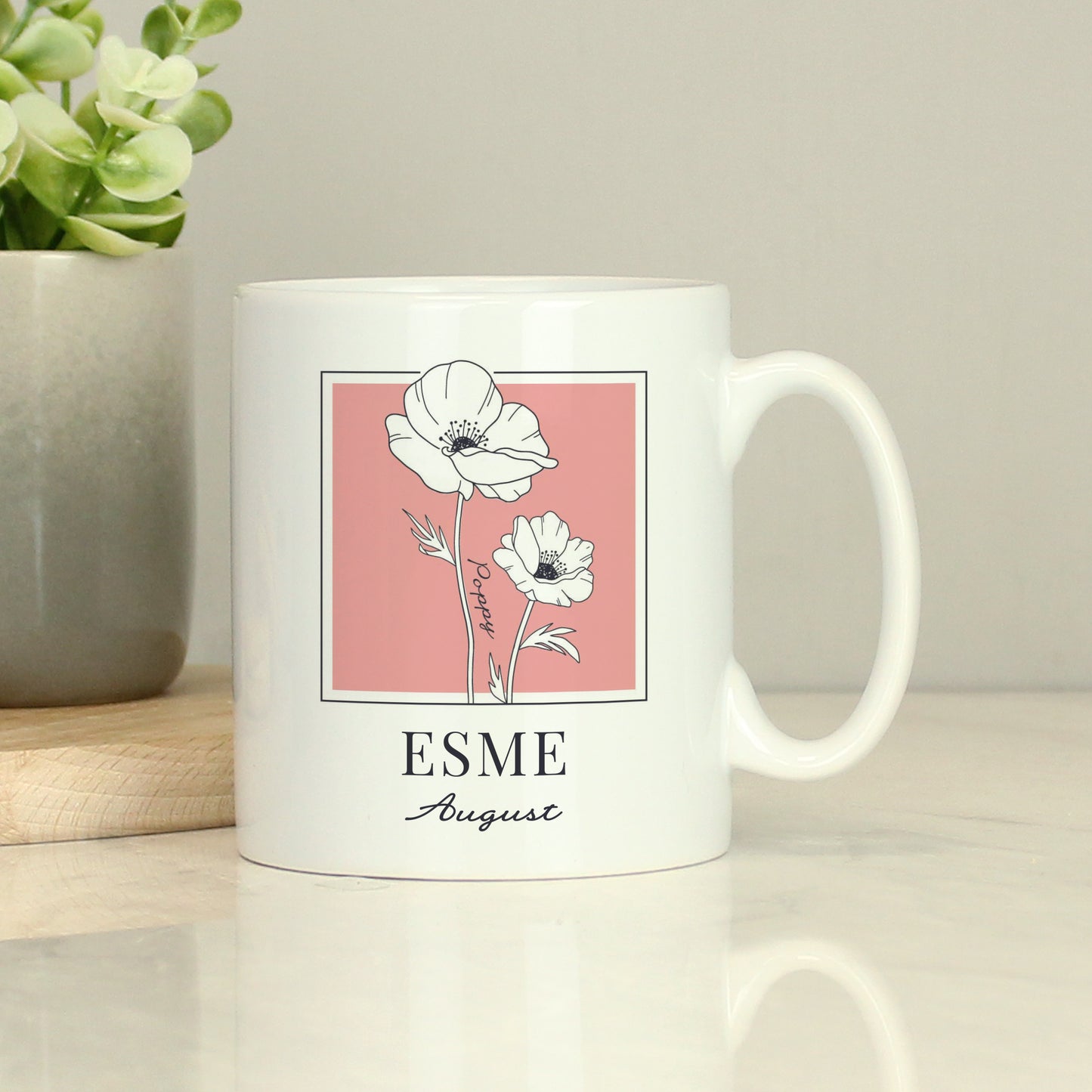 Personalised Birth Flower Mug - MK&JD Gifts