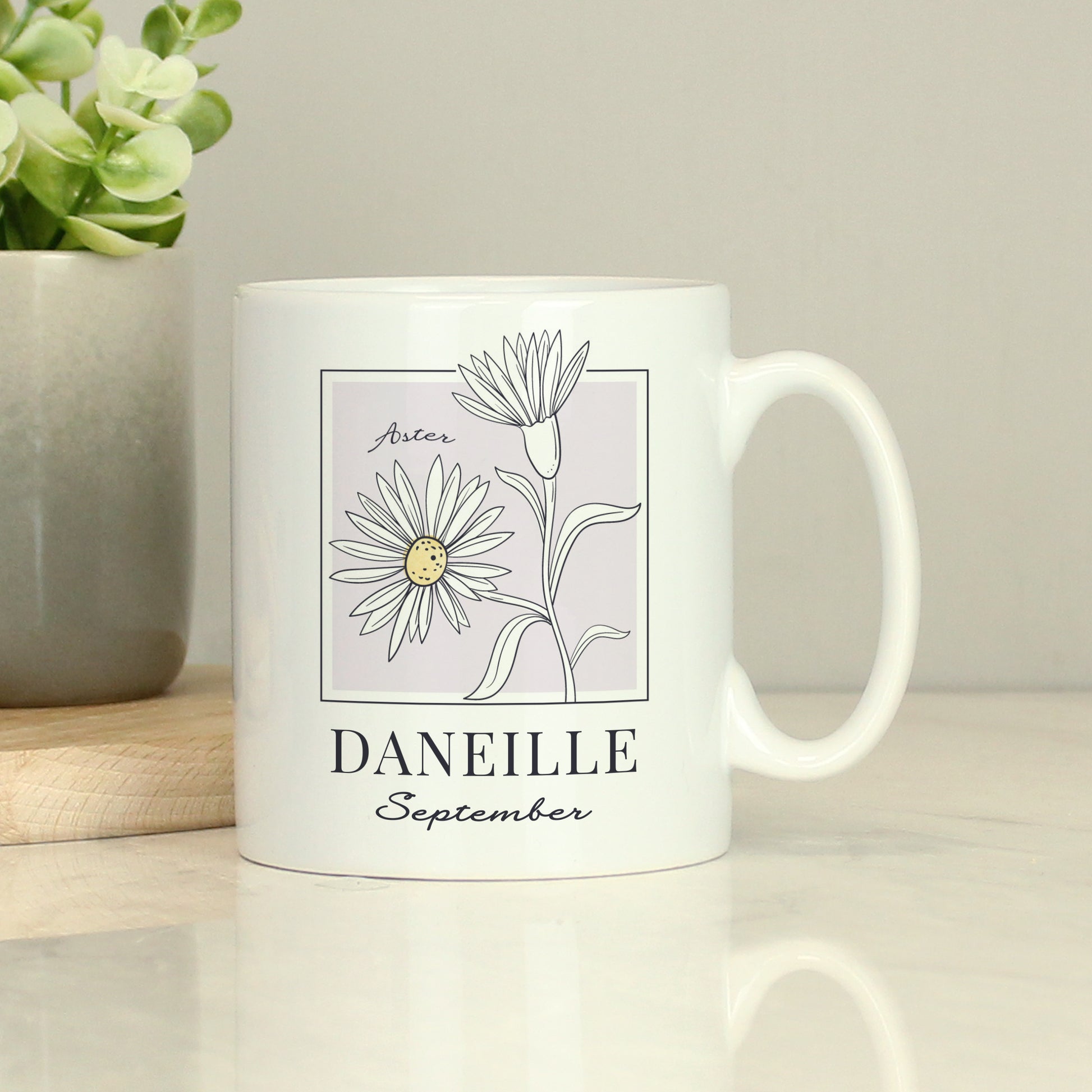 Personalised Birth Flower Mug - MK&JD Gifts