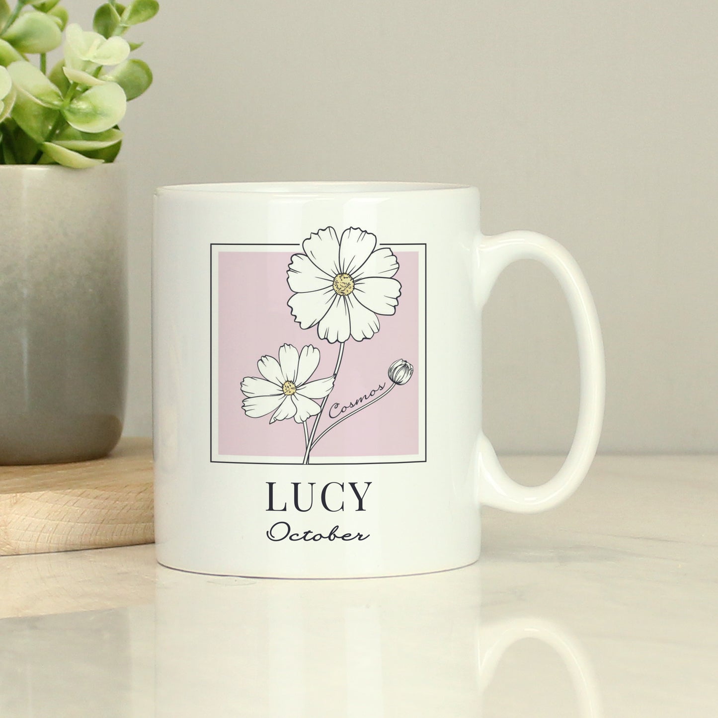 Personalised Birth Flower Mug - MK&JD Gifts