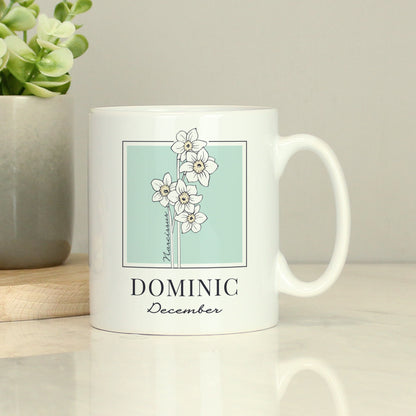 Personalised Birth Flower Mug - MK&JD Gifts