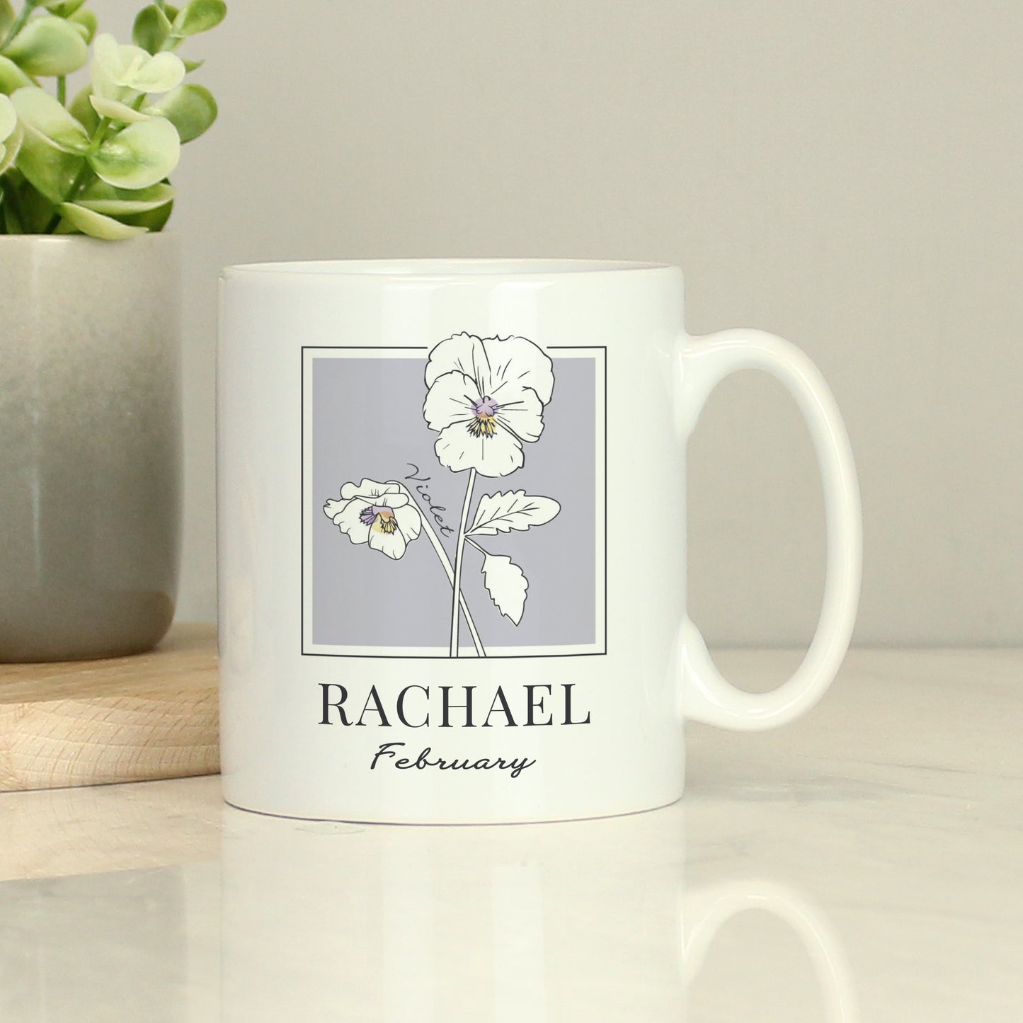 Personalised Birth Flower Mug - MK&JD Gifts