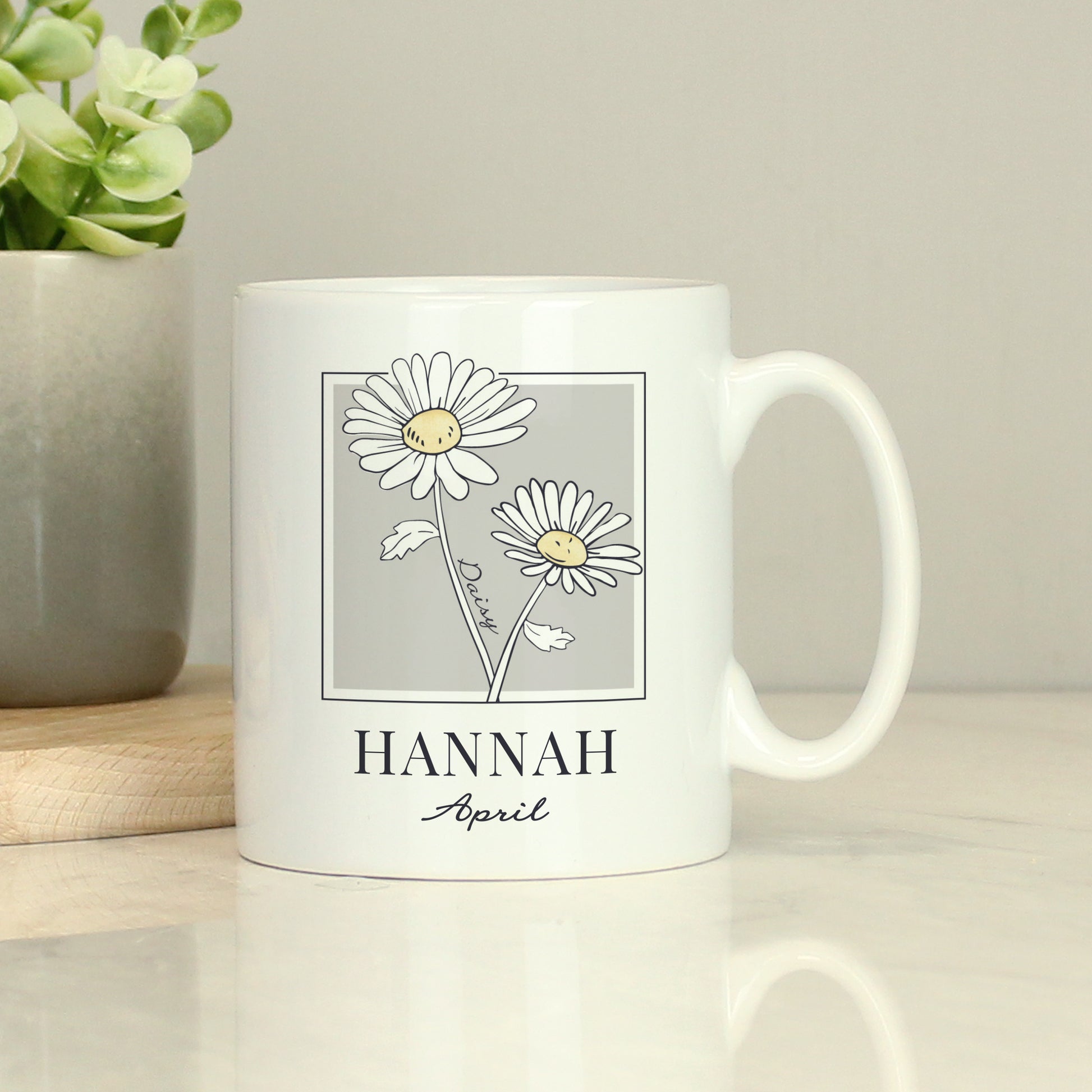 Personalised Birth Flower Mug - MK&JD Gifts