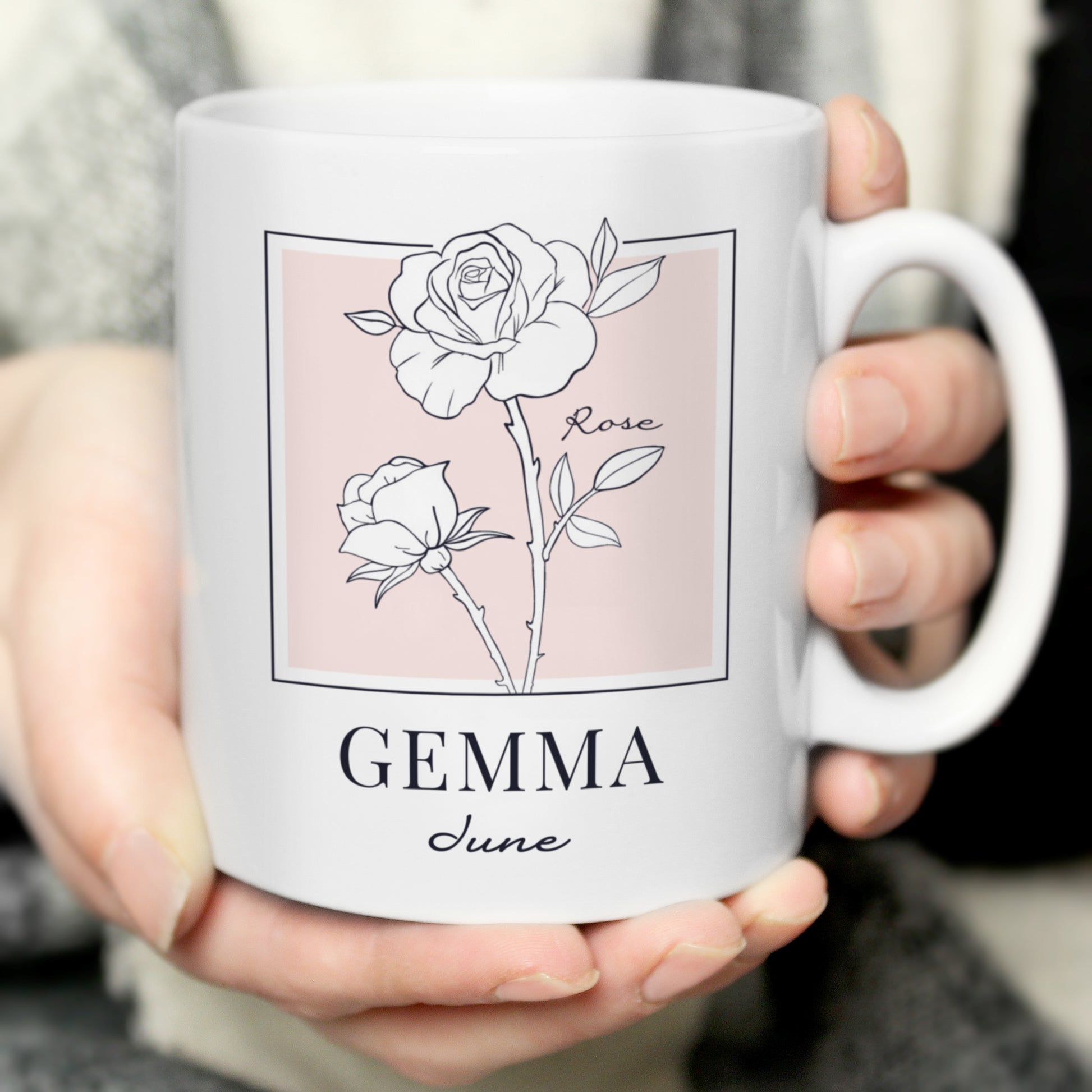 Personalised Birth Flower Mug - MK&JD Gifts