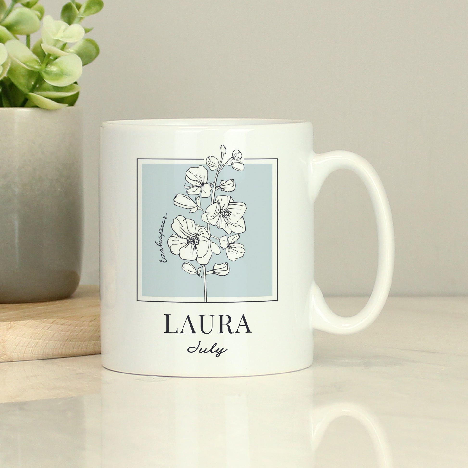 Personalised Birth Flower Mug - MK&JD Gifts