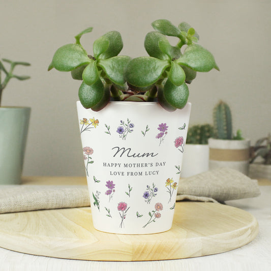 Personalised Wild Flowers Plant Pot - MK&JD Gifts